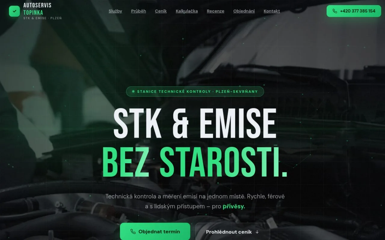 Náhled webu Autoservis Topinka