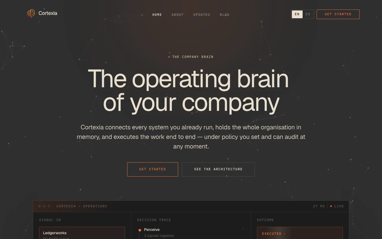 Cortexia website preview
