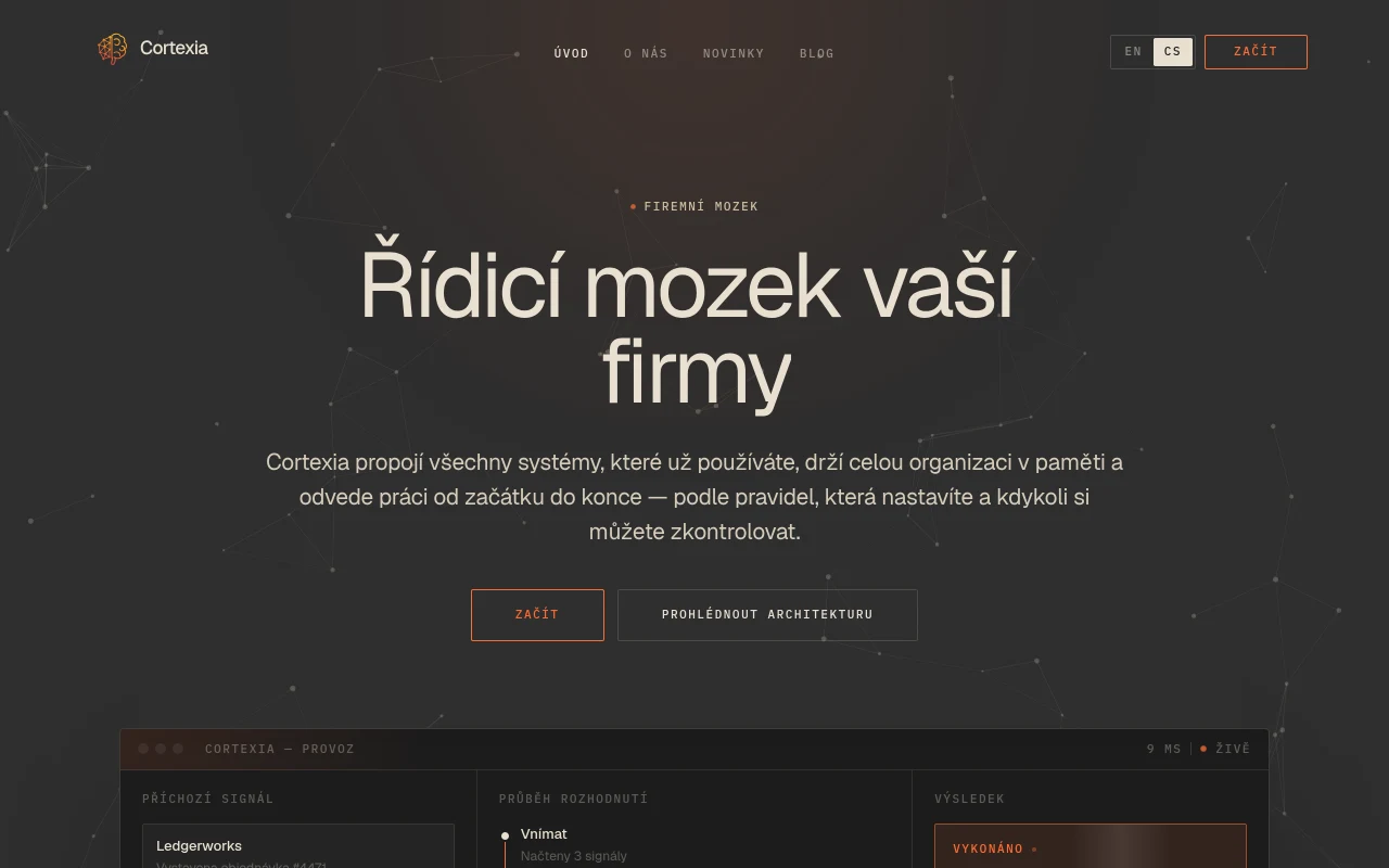 Náhled webu Cortexia