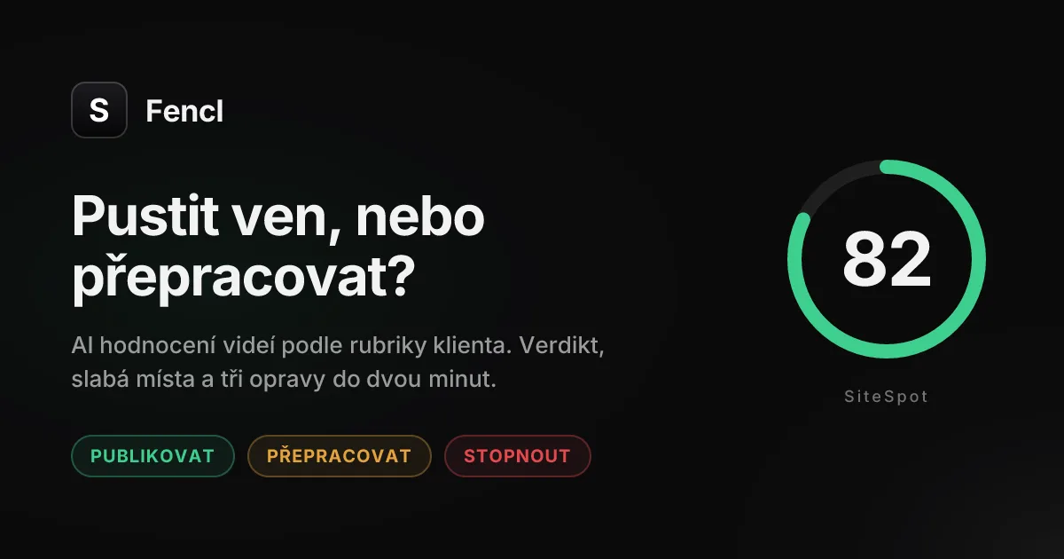 Náhled aplikace Fencl Video